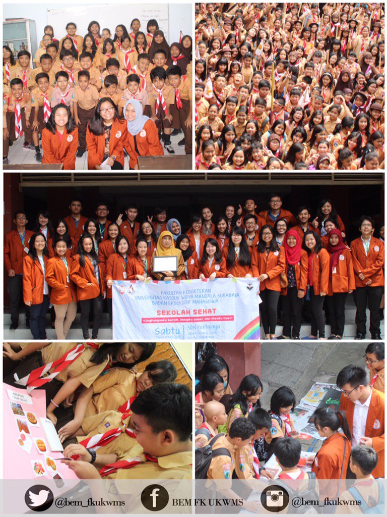 Selamat kepada Departmen Pengmas BEM FK UKWMS yg telah sukses menyelenggarakan Sekolah sehat 😊😊