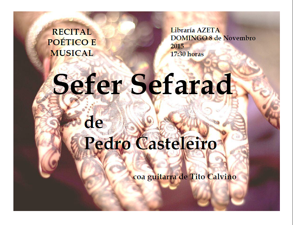 Hoxe dia 8, ás 17:30 temos unha cita. #poesia #musica #Coruna #sefersedarad