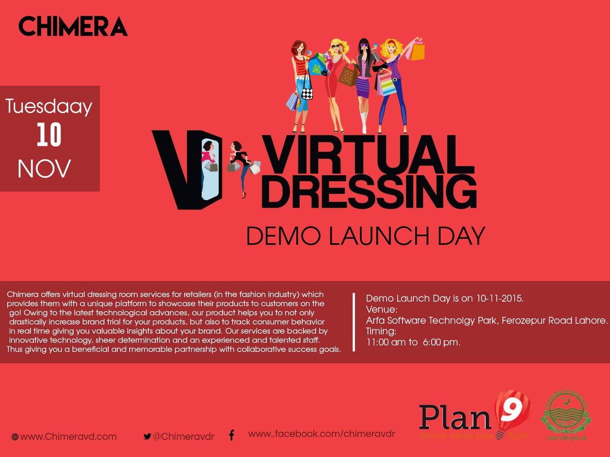 chimeravdr's tweet photo. #Chimera #VirtualDressing, is showcasing it's first demo product #launch v 0.1, The first of its kind in Pakistan. https://t.co/LUTeyY4FvL
