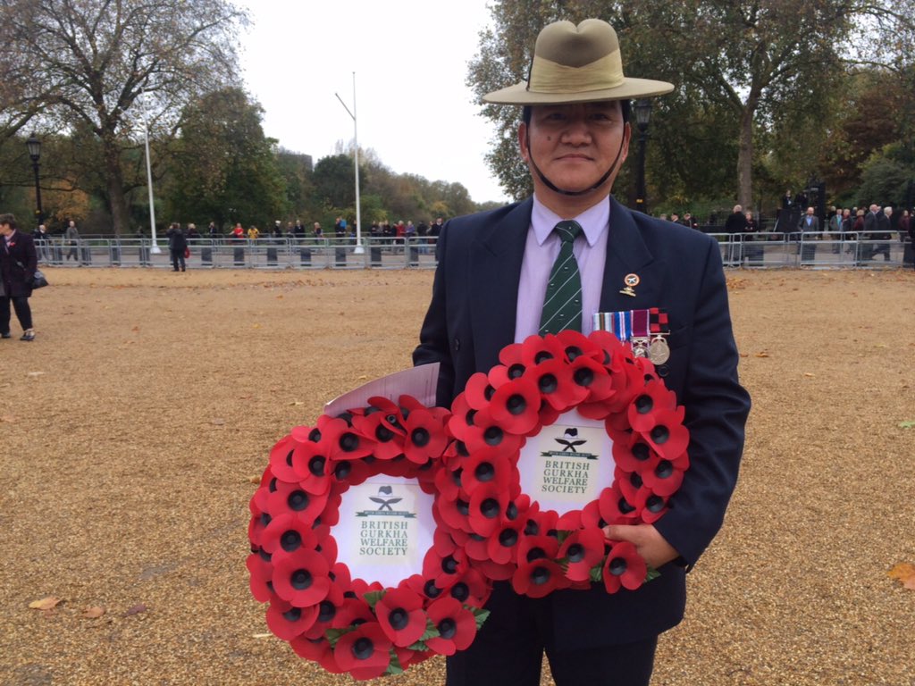PoppyLegion's tweet photo. Member of the British Gurkha Welfare Society will be laying down a wreath for #RemembranceSunday at the Cenotaph https://t.co/6JAHwvGJql