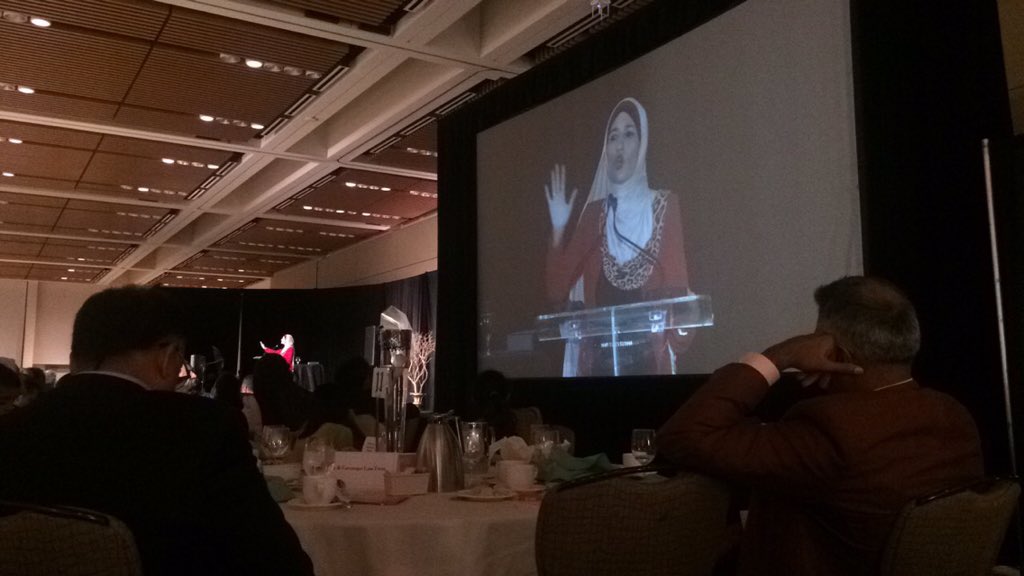 Asha_Abdi's tweet photo. .@lsarsour is setting this stage on fire! #cairsfba GOD BLESS HER! https://t.co/Iwu6ciFP2o