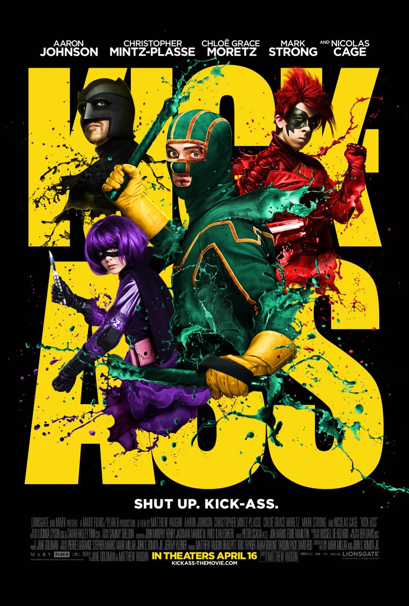 킥 애스: 영웅의 탄생 Kick-Ass (2010) 코믹북 너드가 히어로가 되겠다고 나섰다가 된통 당한 뒤 마음을 다잡고 진짜 히어로가 되어가는 과정을 다룬...