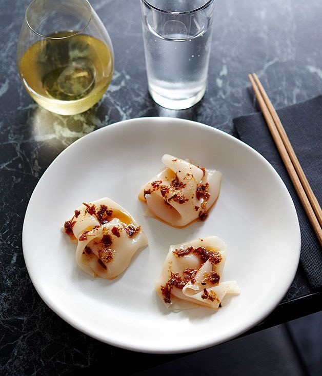 Scallop silk, XO sauce. Photo from review on <a href="/GourmetTweets/">Gourmet Traveller</a> by Rob Shaw. 
#masterrestaurant