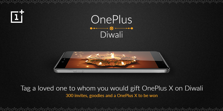 OnePlus_IN's tweet photo. To who would you gift a OnePlus X &amp; why? Tag the person, signup &amp; win invites https://t.co/uyh16zYMEK
#OnePlusDiwali https://t.co/IU5sgfW9LU