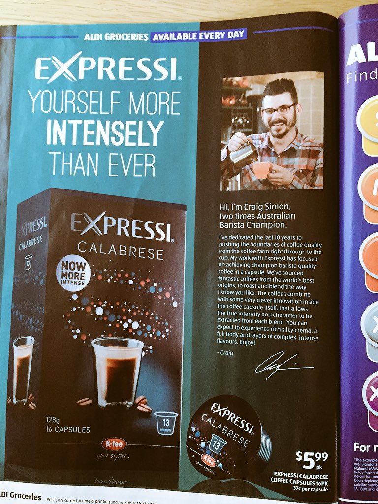 eMeow's tweet photo. Just spotted @craig_simon on @ALDIAustralia EXPRESSI ad! https://t.co/gPysdXRMjv