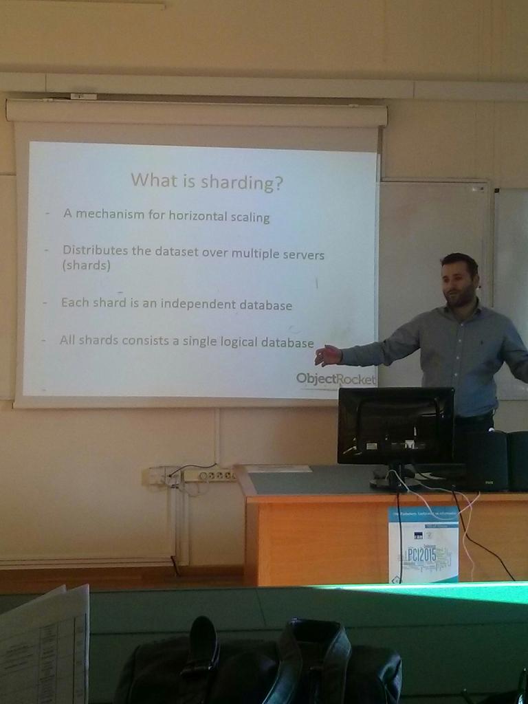 forfolias's tweet photo. #MongoDB  scaling @Fosscomm2015 https://t.co/I79PixAgG7
