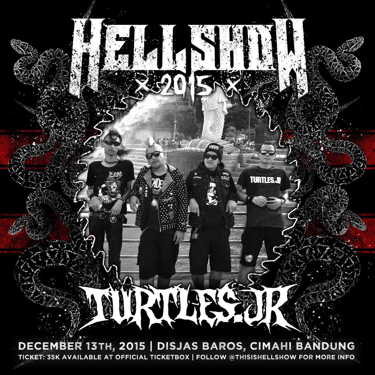 Wow soleh sekali "<a href="/burgerkill/">Burgerkill Official</a>: Band yang akan tampil di Hellshow 2015: Turtle's Jr.! \m/ "