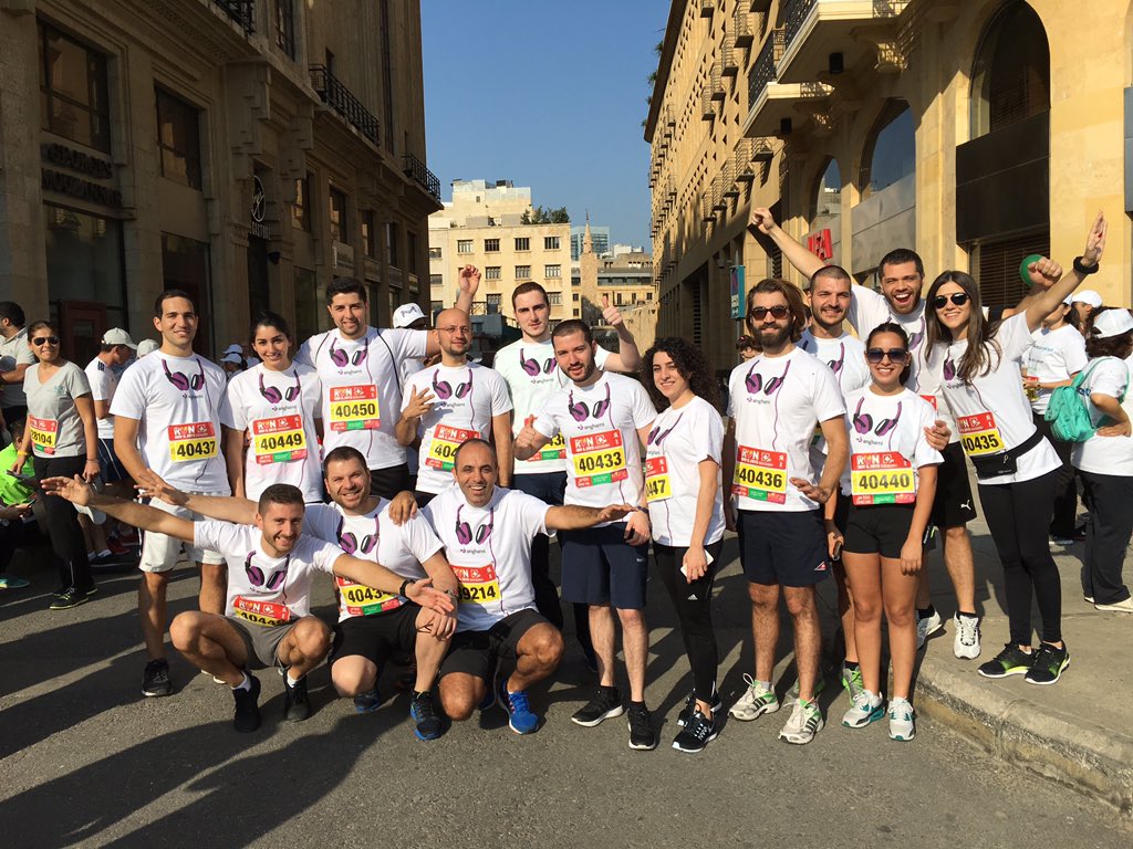 anghami's tweet photo. Join #Anghami at the #beirutmarathon #peacerunners #lebanon #runforlebanon https://t.co/WTOotwRUv4
