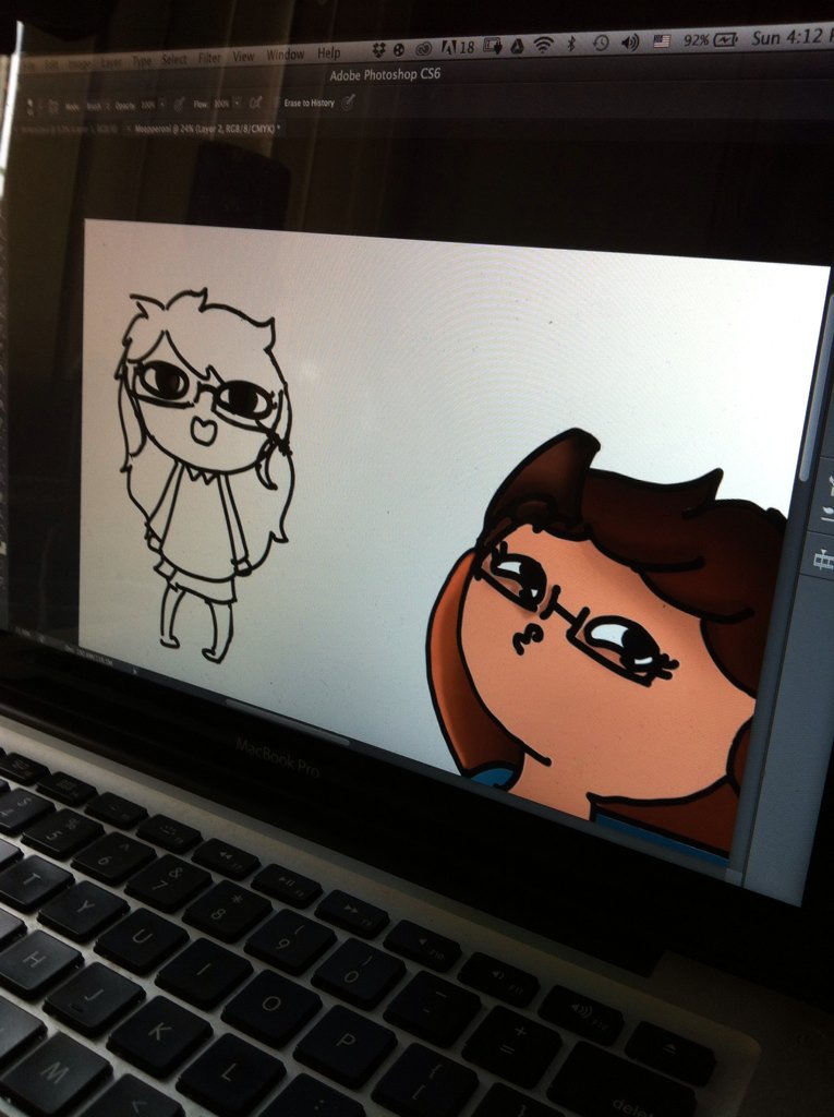 tunkumona's tweet image. My daughter's freehand drawing on photoshop #myKuHannah #animationtime #inspire