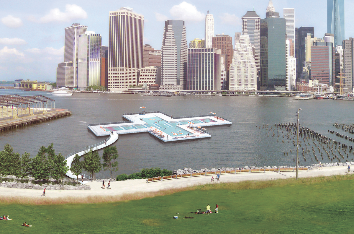 ArchDigest's tweet photo. A party to celebrate the world's first water-filtering floating pool: https://t.co/RPgevNbOUd https://t.co/h2XMkCvXqr