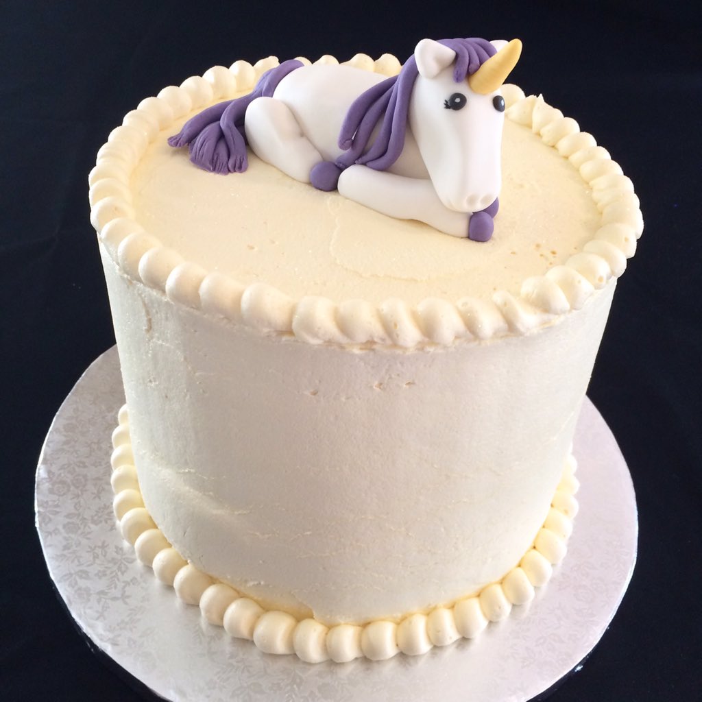 KathsCupcake's tweet photo. Rainbow cake with unicorn topper #unicorn #rainbow #vanilla #buttercream #cake https://t.co/0nGPp7PePW