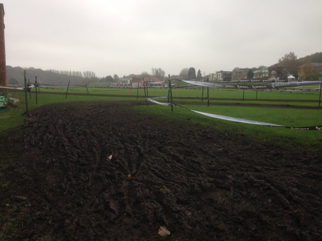 Course ready for CX National Round in Durham. Quite a few hours of marshalling / spectating coming up!