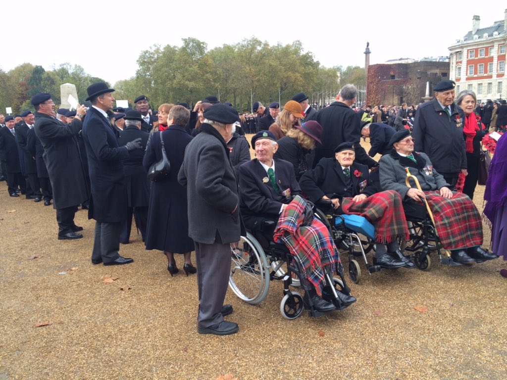 PoppyLegion's tweet photo. Veterans getting ready to take part in #RemembranceSunday commemorations at the Cenotaph. Tune in @BBCOne 10 min. https://t.co/qO4i6l1EAQ