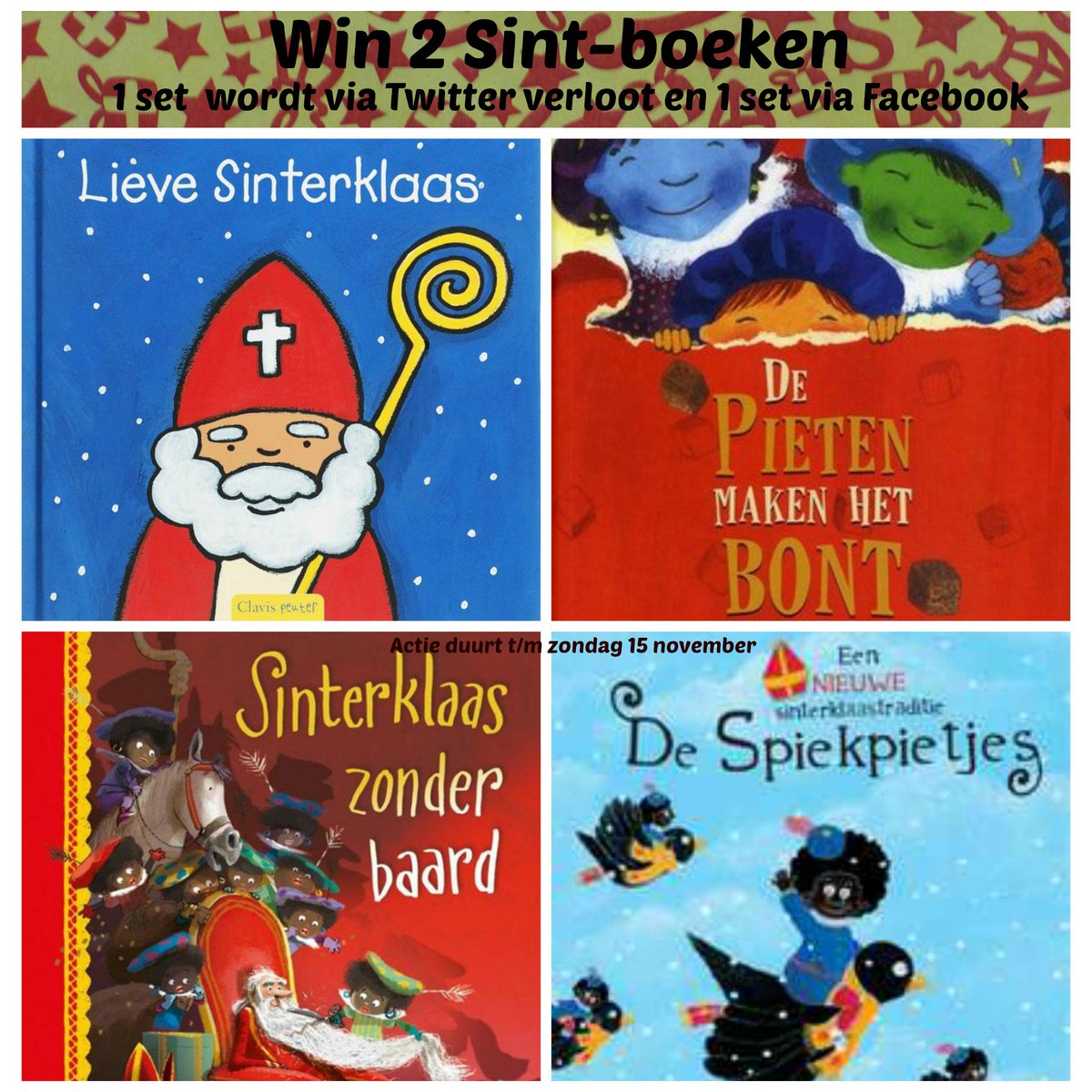 WijTestenHetNL's tweet photo. Volg @WijTestenHetNL RT &amp; Win 2 Sint-boeken. Actie loopt t/m zondag 15 november. Verrassing welke 2 ex. je ontvangt https://t.co/YhDI2Zn4x7