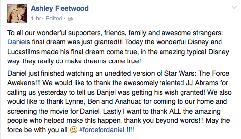 dapper_koala's tweet photo. #TheForceForDaniel cool me got to see it https://t.co/Ax0lH1DDMB