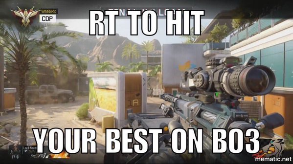 akaAzorr's tweet photo. RT TO HIT YOUR BEST ON BO3
IGNORE FOR BAD LUCK https://t.co/ckKibAjWG3