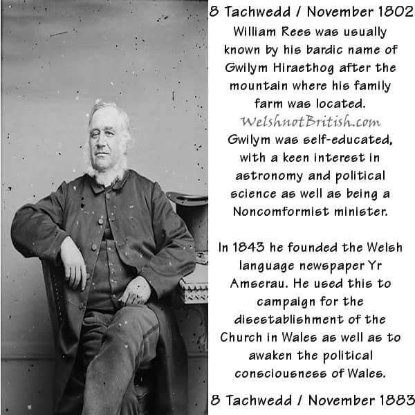 welshnotbritish's tweet image. Born/died on this day in 1802/1883, Cymraeg writer &amp;amp; poet William Rees (Gwilym #Hiraethog)

en.wikipedia.org/wiki/William_R…