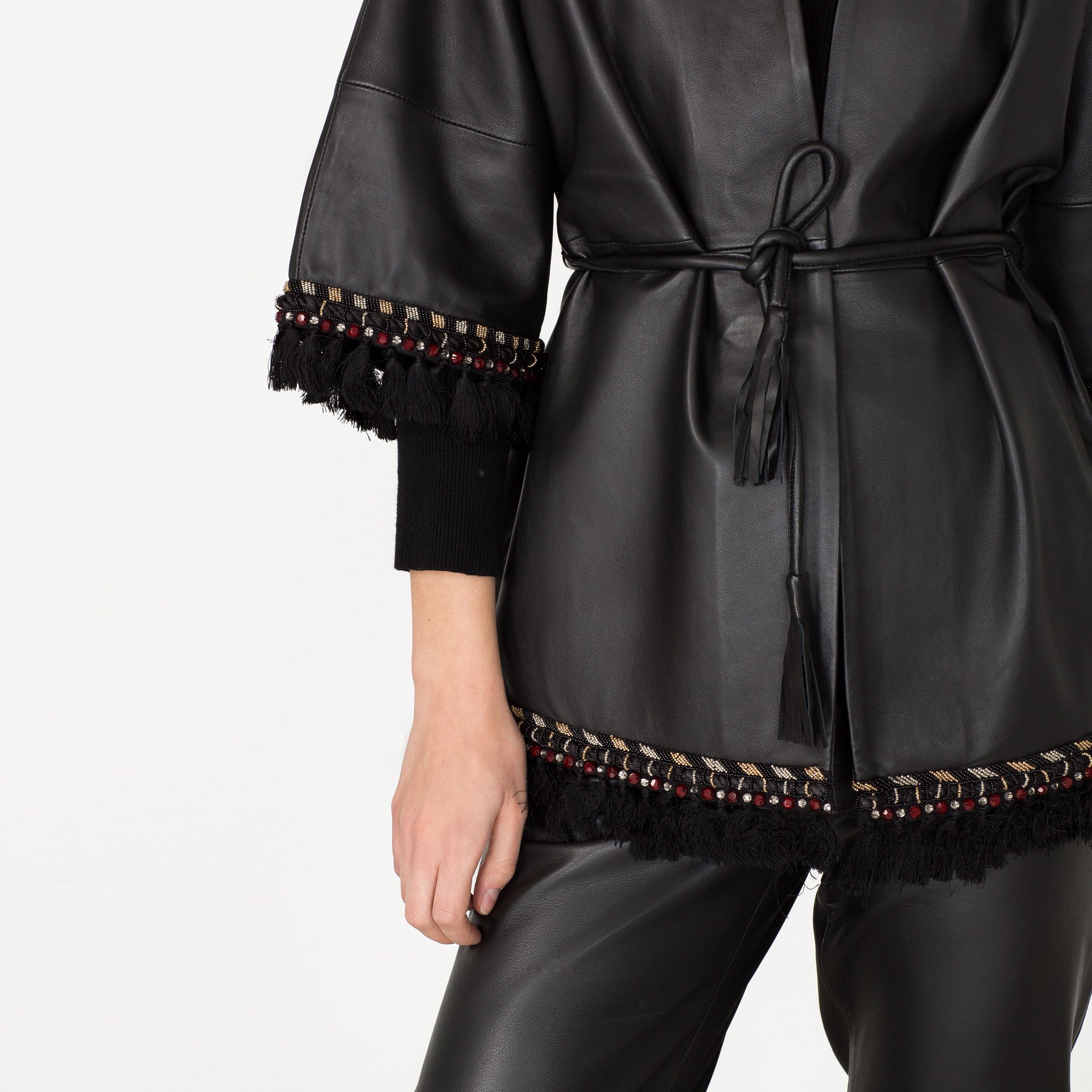 uterque leather dress