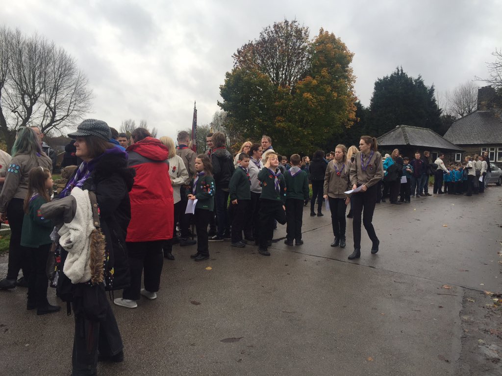 We're currently at the Rememberance Sunday service at the Shiregreen War Memorial