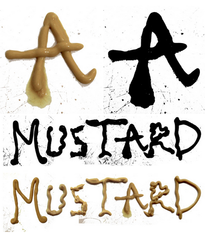 CourtsGraphics's tweet image. I love this typeface I created using Mustard.. weird but magical 👍