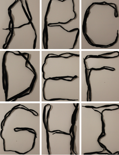 CourtsGraphics's tweet image. shoelace typeface, because why not when you have really long laces...