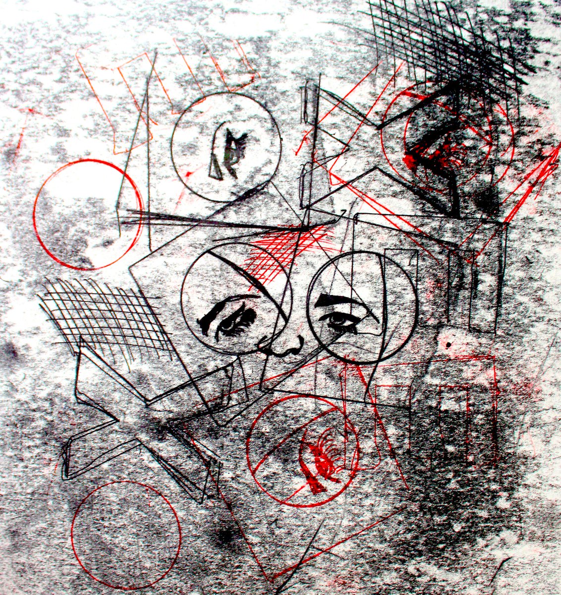 CourtsGraphics's tweet image. one of my very first and favourite monoprints ✏️