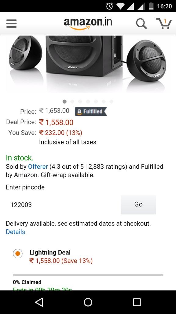 Sagarsuman_here's tweet image. @amazonIN Way to loot us Put fake lighting deals Actual price is lower than the deal Price #AmazonCheating
