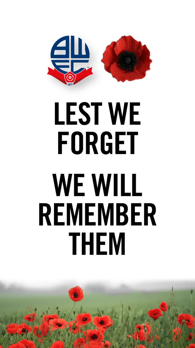 OfficialBWFC's tweet photo. #LestWeForget. Together, #BWFC remembers. https://t.co/M4aFpp5idv