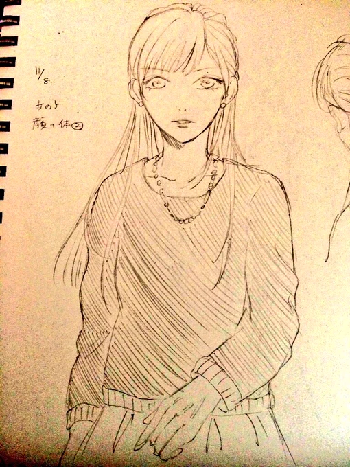 落書き
体まで描くのは苦手です 