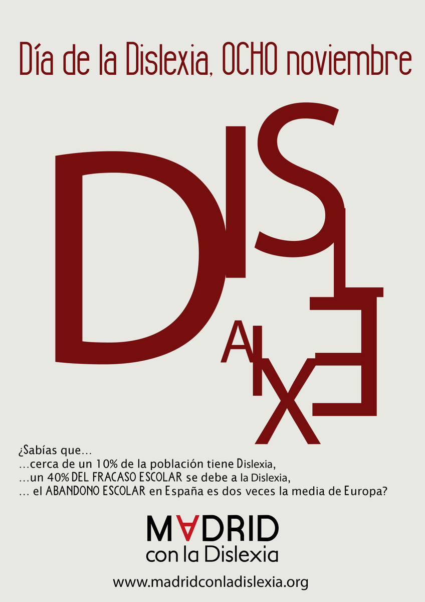 Hoy MCD <a href="/DislexiaMADRID/">MadridConLaDislexia</a> celebra el Día de la Dislexia! Comparte para hacer la dislexia visible.  #dislexia