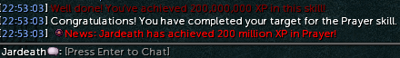 RuneFans's tweet photo. 200m prayer complete! https://t.co/LCN9BXYtA2