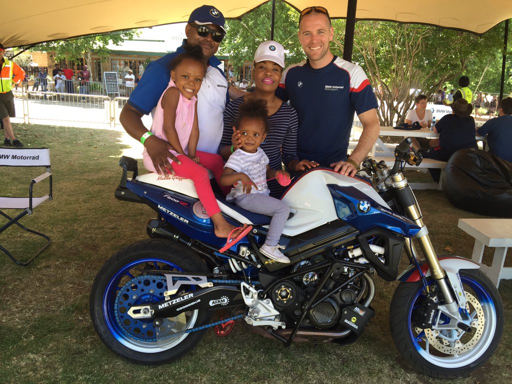 EdwardMakwana's tweet photo. With @MattieGriffin32 before his last stunt ride / show at #MotorradDaysSA @BMWMotorradSA #MattieGriffin https://t.co/s78avwpXZM
