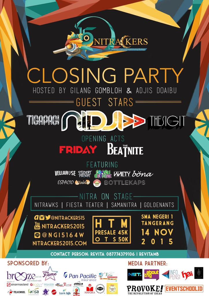 THE SIGIT di TANGGERANG|sma 1 Tangerang,next Saturday,Nov 14th. Be sure to come! <a href="/thesigit/">The SIGIT</a> pic.x.com/7QZ21DGrzN "