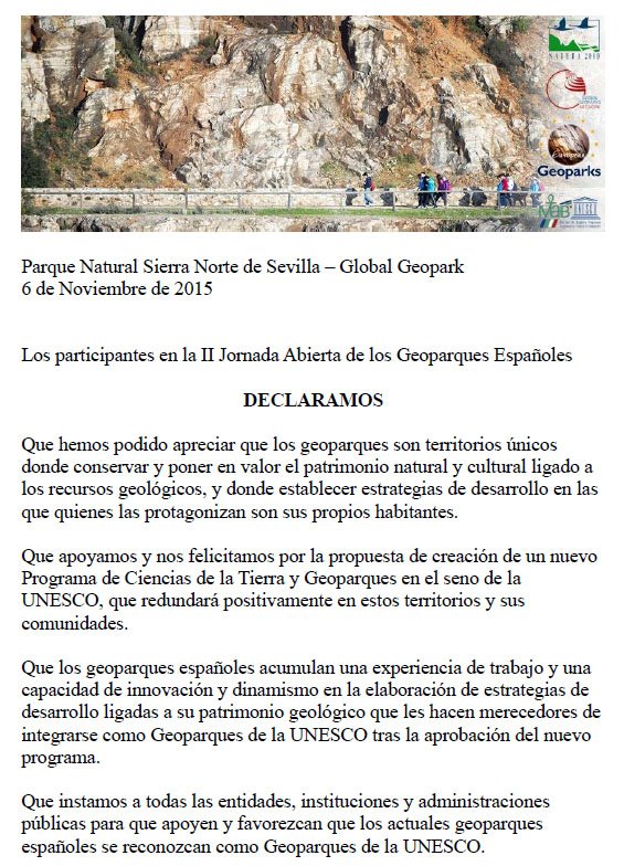 NinoSanzMat's tweet photo. España debe apoyar a sus Geoparques para ingreso en nuevo Programa de Geoparques de la UNESCO #opengeoday2015 https://t.co/VGfCwh8DuV