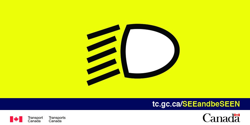 Make sure other drivers can see you! Turn your vehicle’s headlights on before dusk: tc.gc.ca/SeeAndBeSeen