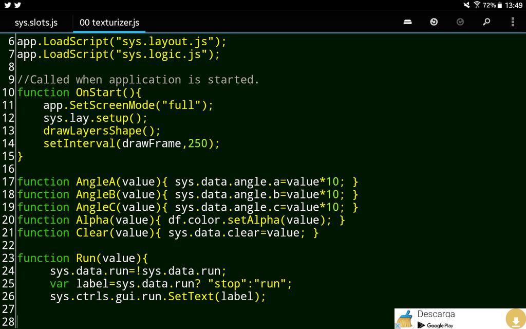 dlmmwebdisseny's tweet photo. Make your #android #app #prototype with a few steps. #DroidScript #DroidEdit #javascript #code #snippets #develop https://t.co/Q2wPo7CCis