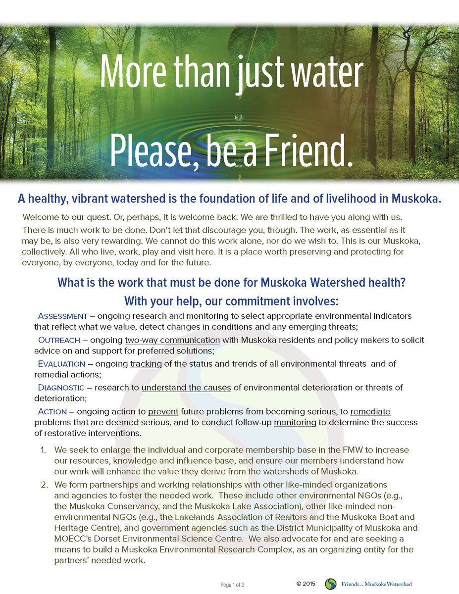 muskokawatershd's tweet image. Do you believe it's important that the #Muskoka we have continues to be the Muskoka we love? goo.gl/yRfwRD