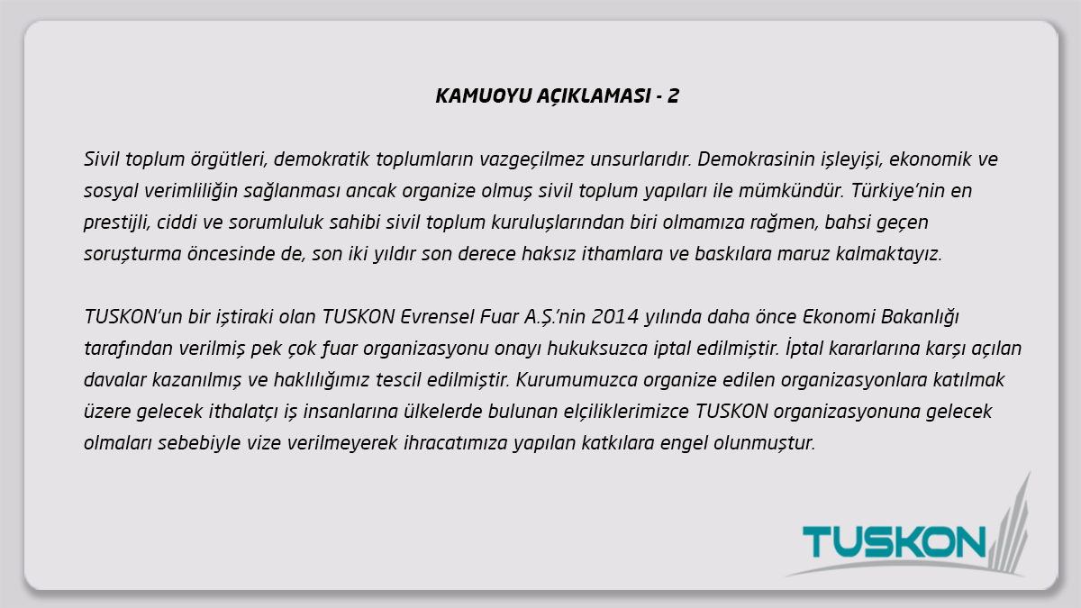 Tuskon's tweet photo. 2 - Sorumluluk sahibi sivil toplum kuruluşlarından biri olmamıza rağmen, haksız ithamlara maruz kalmaktayız. https://t.co/ixo0fiUCGo