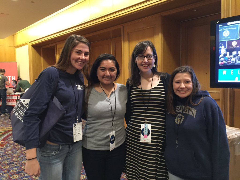 Kerry_Weber's tweet photo. So lovely meeting folks from @presentationhs this weekend at #IFTJ15 Thanks for reading #mercyinthecity https://t.co/dhd64dKgom