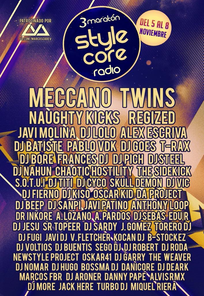 AlexEscrivaHard's tweet image. Be ready for tonight! Maratón Stylecore Radio! My set at 22:00 (GMT+1) on stylecoreradio.com with new music!