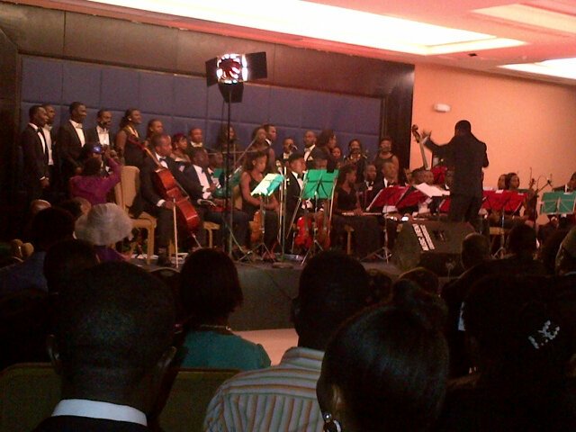 Anticuz's tweet photo. #HOWASOM Chamber & Orchestra doing Isantim at 15 Anniversary Celebration #Transcorp Hotel https://t.co/9H7Vxlmg1S
