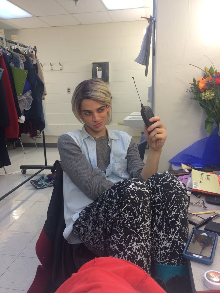 Bryce_Saxon's tweet photo. Selfies in the dressing room! #AYLIBSU #90sPhone #NoFrontCamera https://t.co/D82unbH0g8