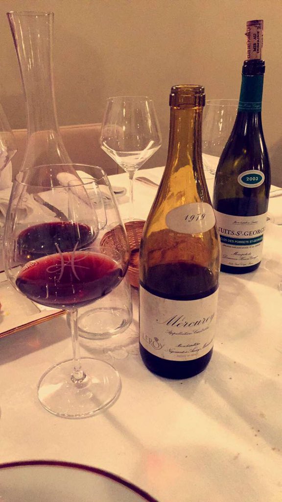 ThClerget's tweet image. Perfect dinner at Bistrot de L'hôtel. #Leroy #gouges #red #Wine