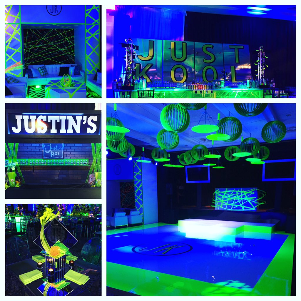 ChrisWEvents's tweet photo. Neon Mitzvah Decor! @AlwaysFlowers  #neon #mitzvahlife #justkool #chrisweinbergevents  #mitzvahplanner https://t.co/6GTtJ3nL06
