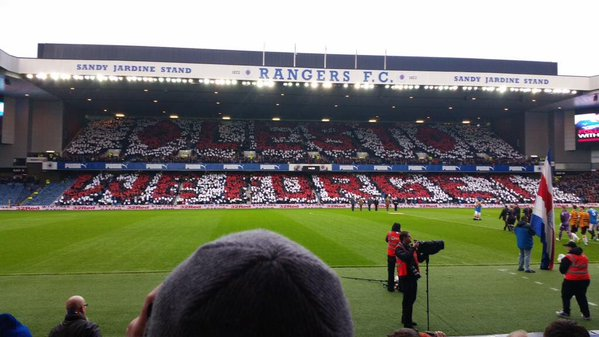 Rangers at home to Alloa yesterday #WATP #RFC #lestwefoget