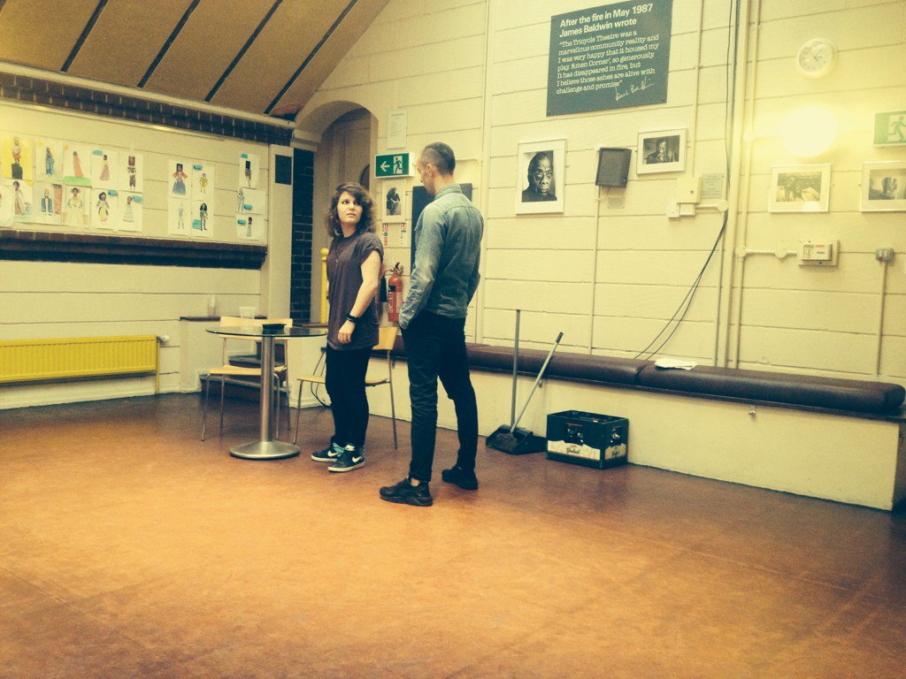 Cheeky rehearsal shot of <a href="/AndrewTurner79/">Andy Turner</a> <a href="/BethHintonLever/">Beth Hinton-Lever</a> things getting intense #welfare! <a href="/paperbackpics/">Paperback Pictures</a>