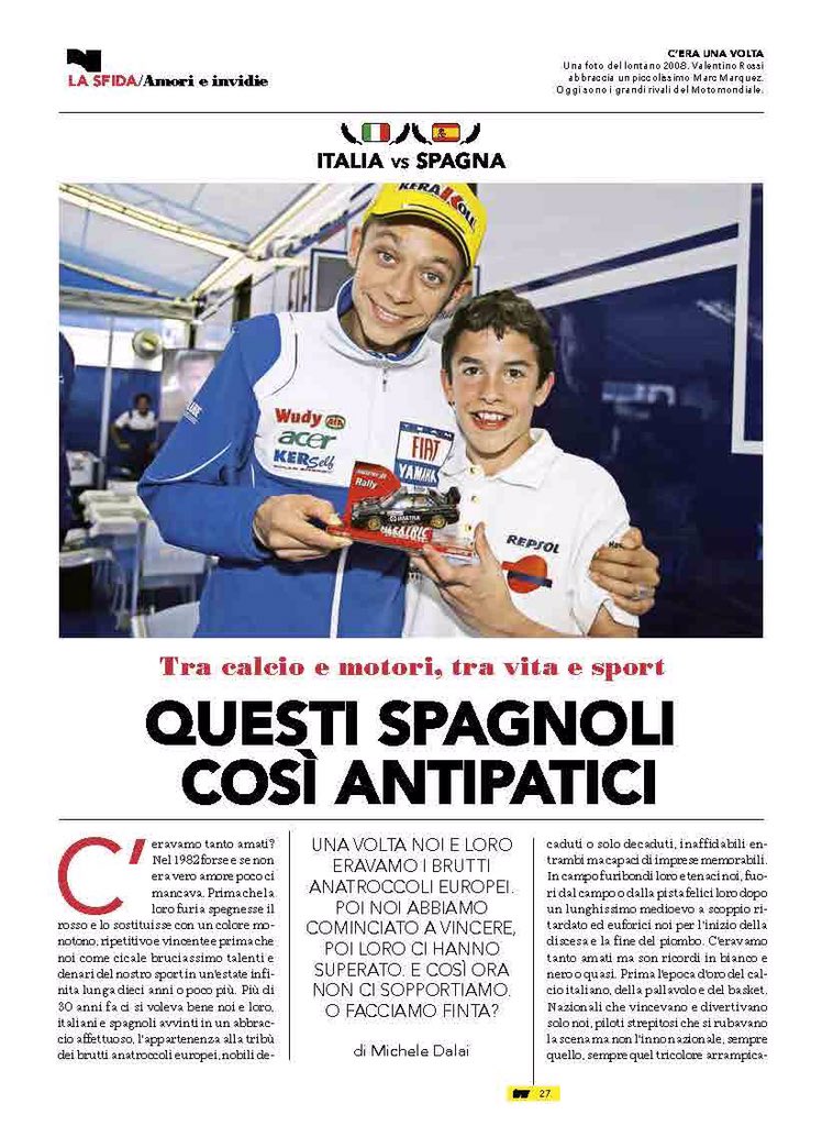 MenettoF's tweet photo. Leggete su @SW_SportWeek di qs settimana l'articolo di @micheledalai #iostoconVale #changephoto https://t.co/oGD3up4uJ5