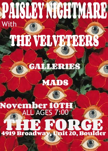 TheVelveteers's tweet photo. Next show: November 10th at The Forge in Boulder!!!!! https://t.co/vXcuHErOEK
