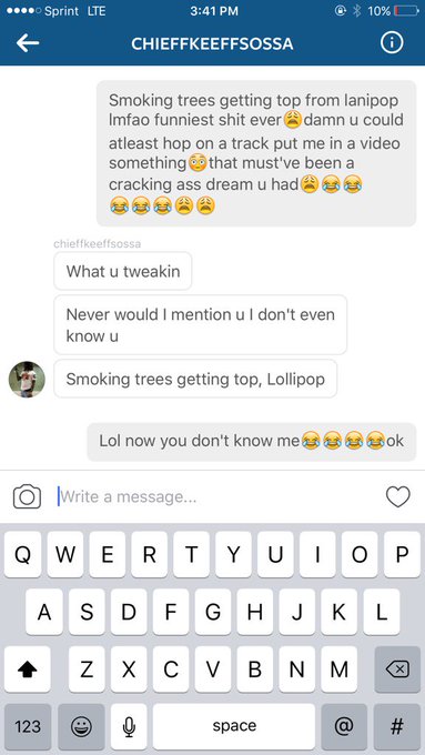 But let him tell it he said lollipop oh and I'm Chicago and he from Chicago but he don't know me😂😐 https://t