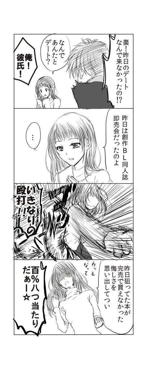 落書き4コマ。 